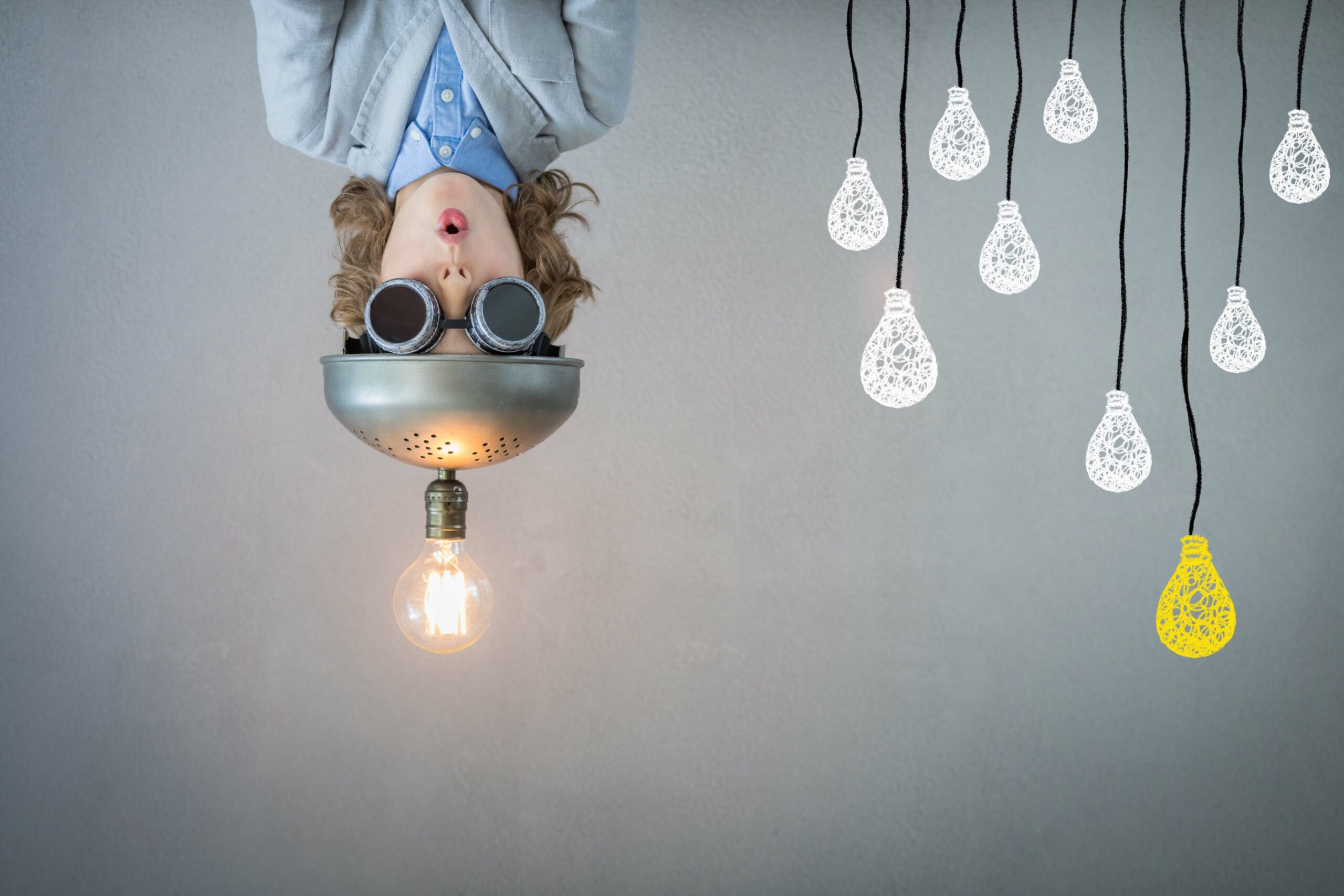 child with toy virtual reality headset
